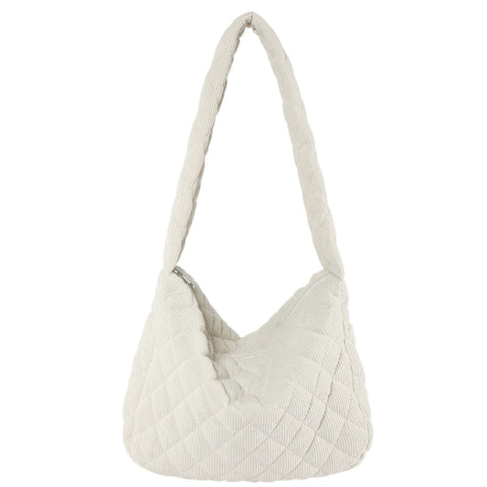 Makukke Corduroy Tote Bag with Zipper