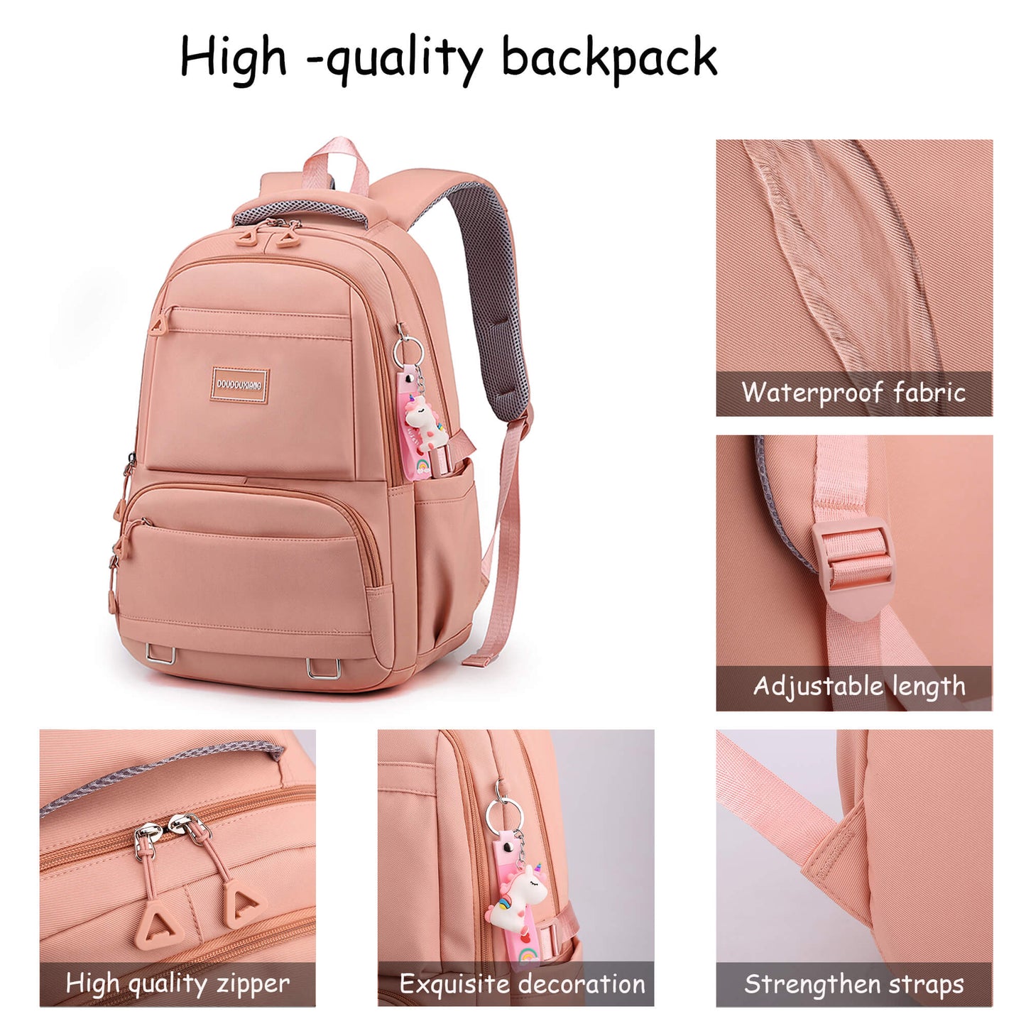 Makukke Girls Backpacks for School(Gift Pendant)
