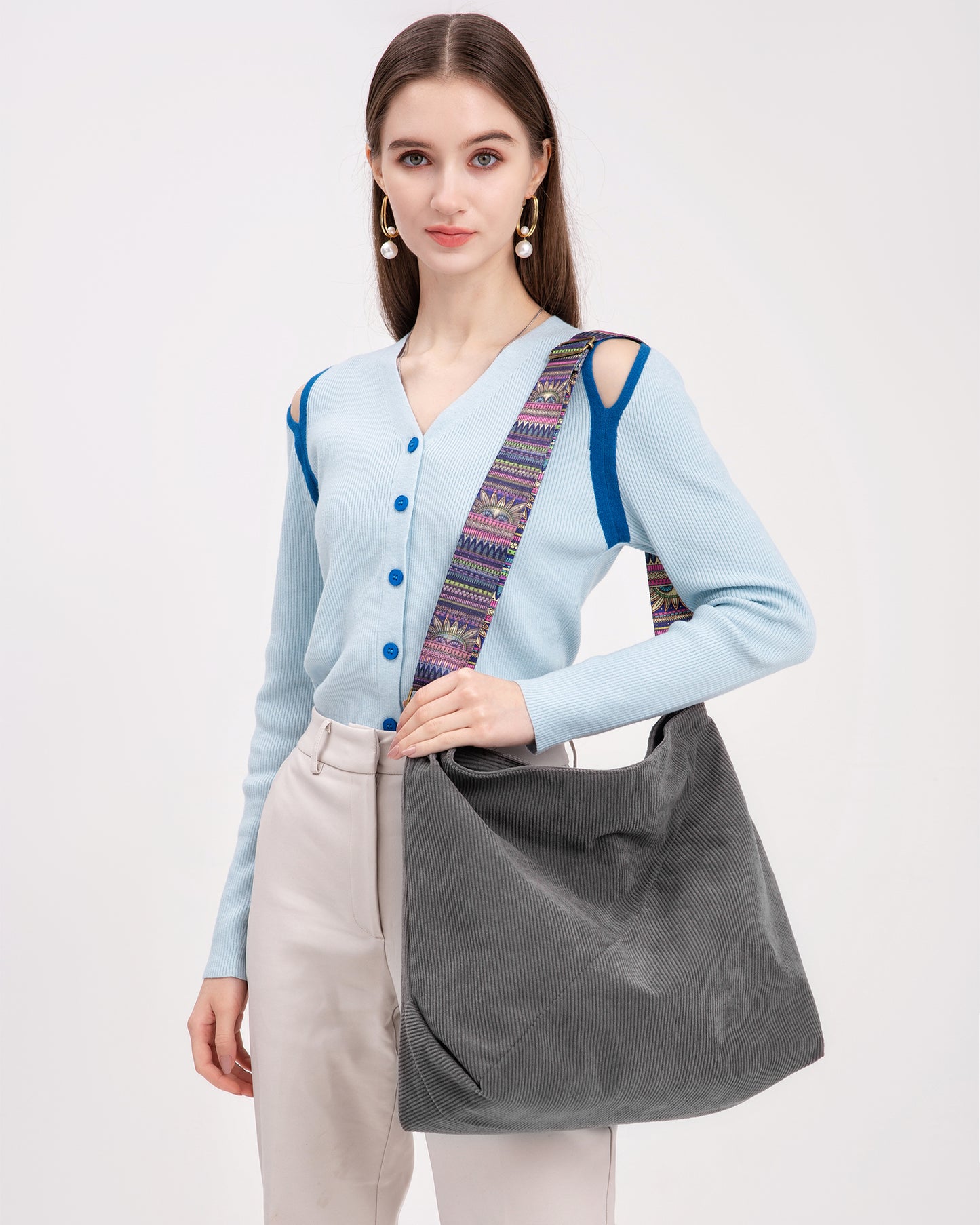 Makukke Corduroy Tote Bags for Women