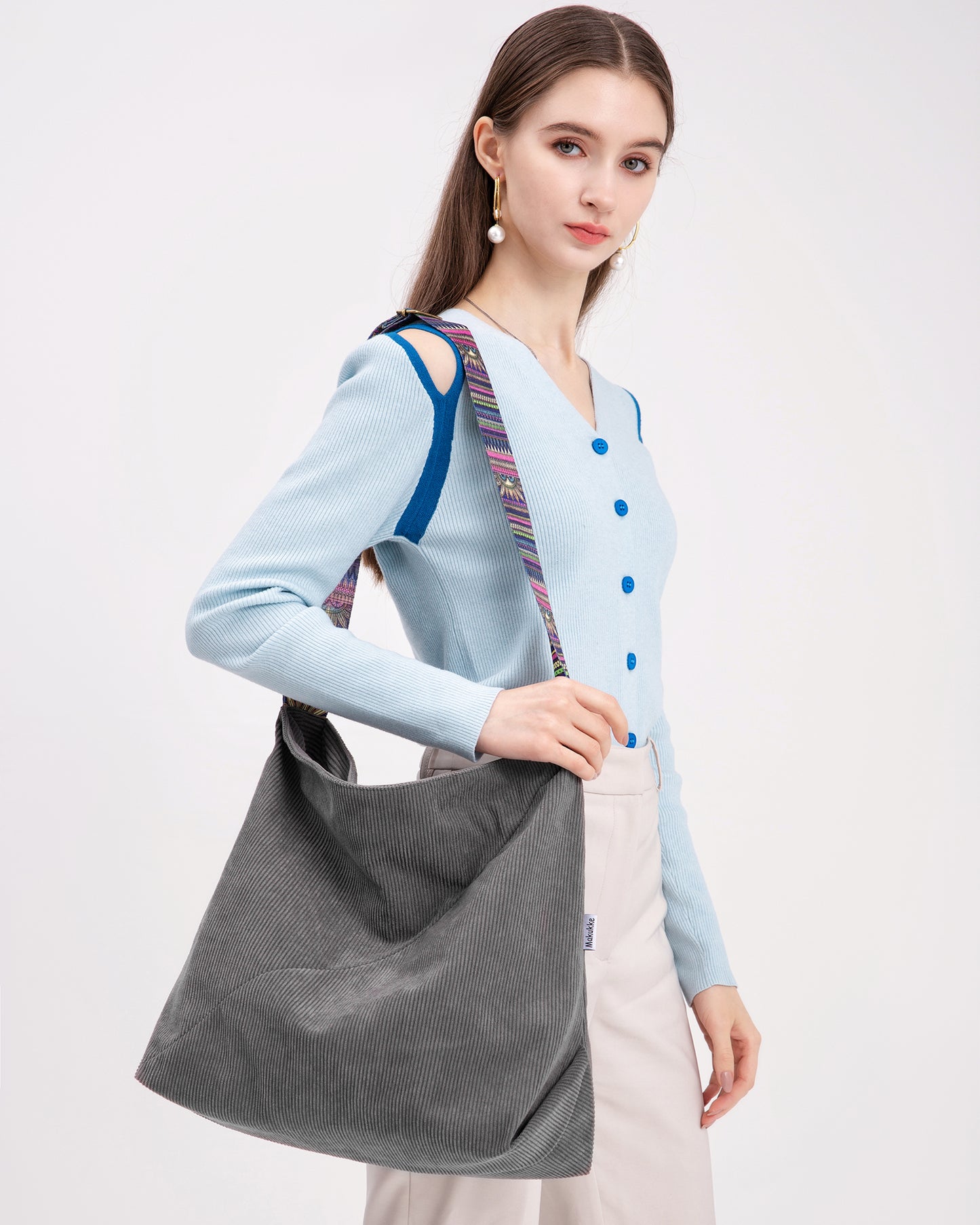 Makukke Corduroy Tote Bags for Women