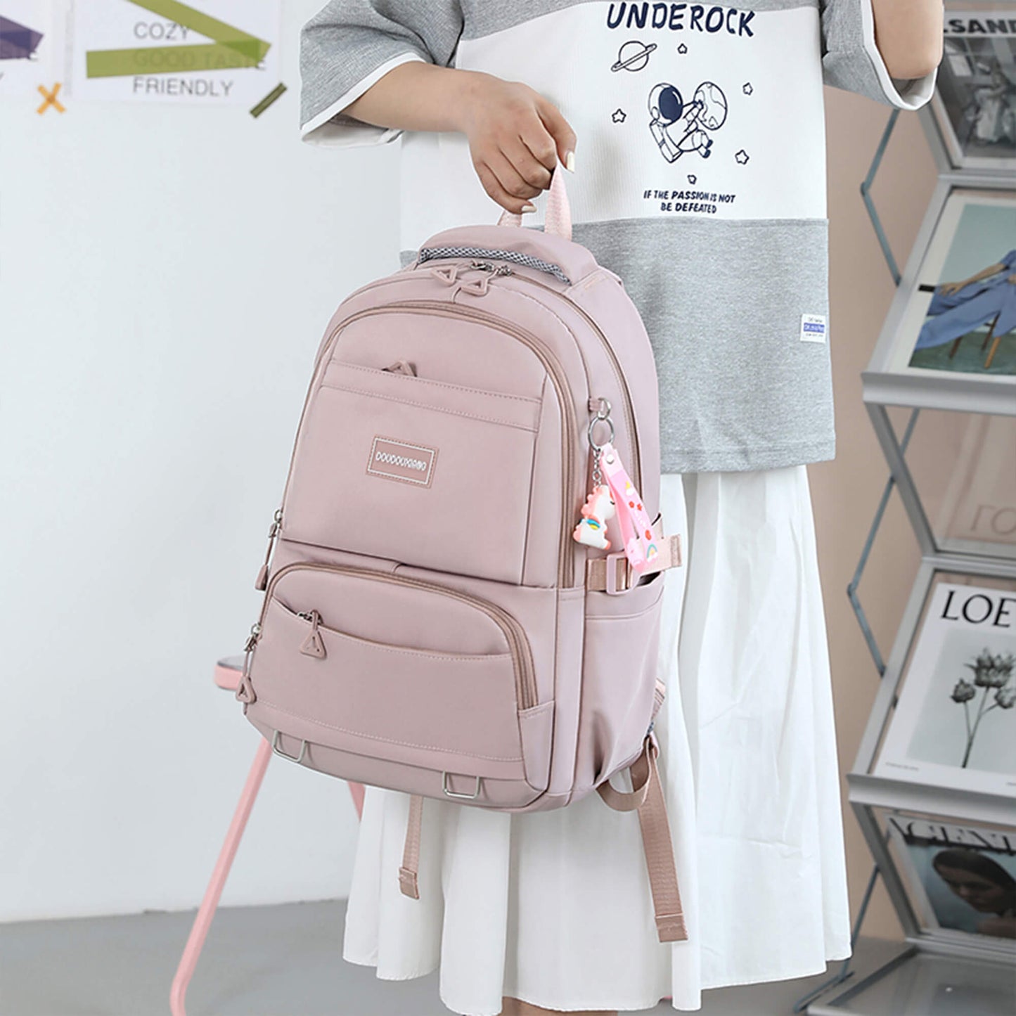 Makukke Girls Backpacks for School(Gift Pendant)