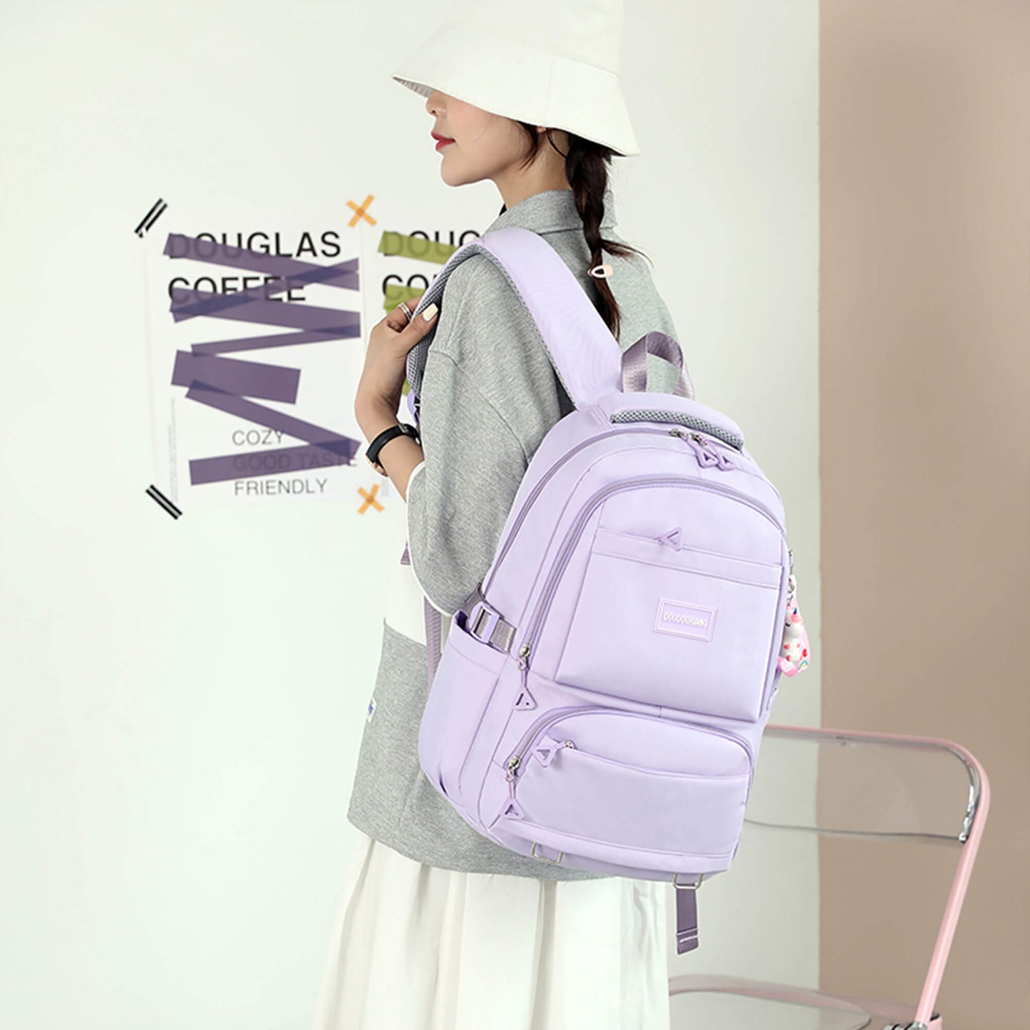 Makukke Girls Backpacks for School(Gift Pendant)