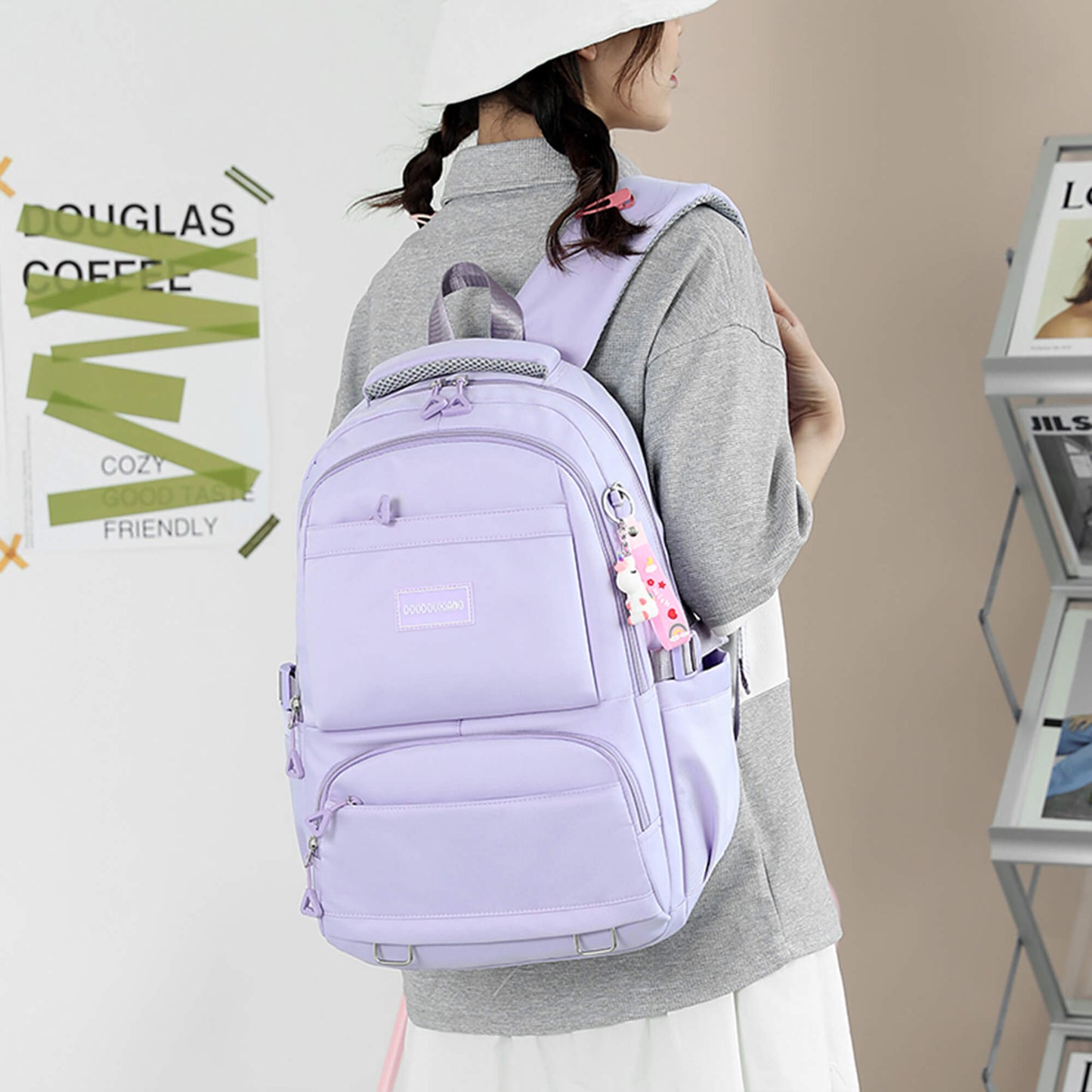 Makukke Girls Backpacks for School(Gift Pendant)