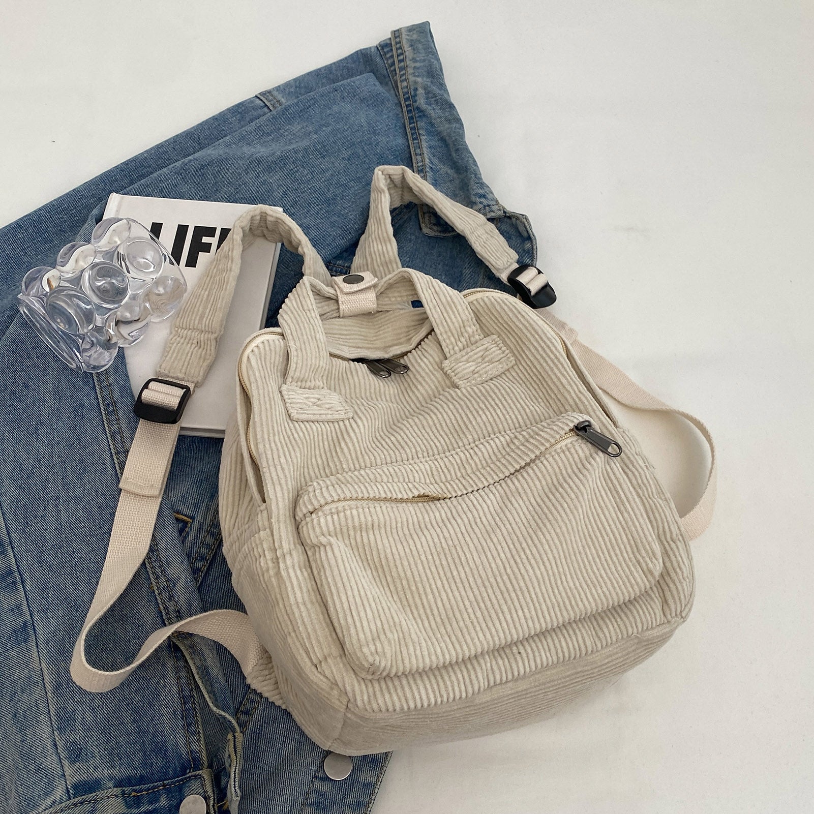 dickies corduroy cognac mini backpack Makukke Mini Corduroy Backpack – makukke