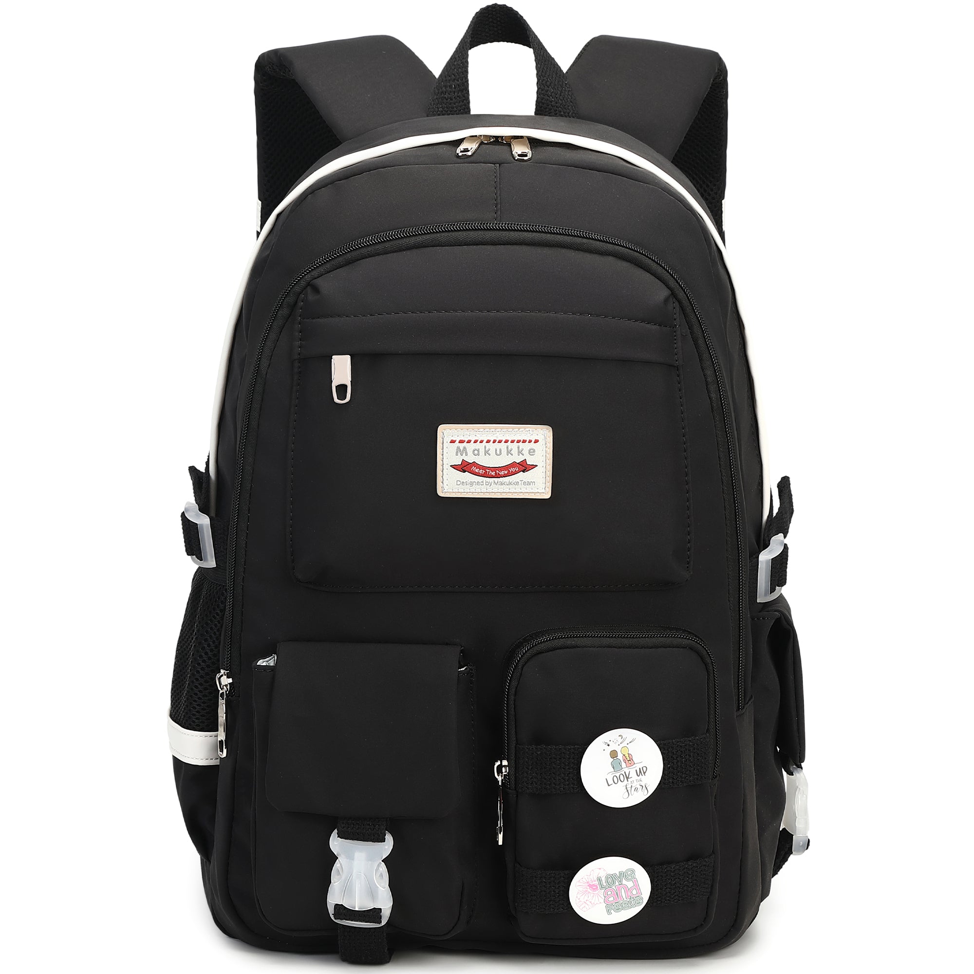 Buy Zipline Stylish Casual 36L Standard Backpack School College Bag For Men  Women Boys & Girls (1-Medium Black Bag) at Amazon.in