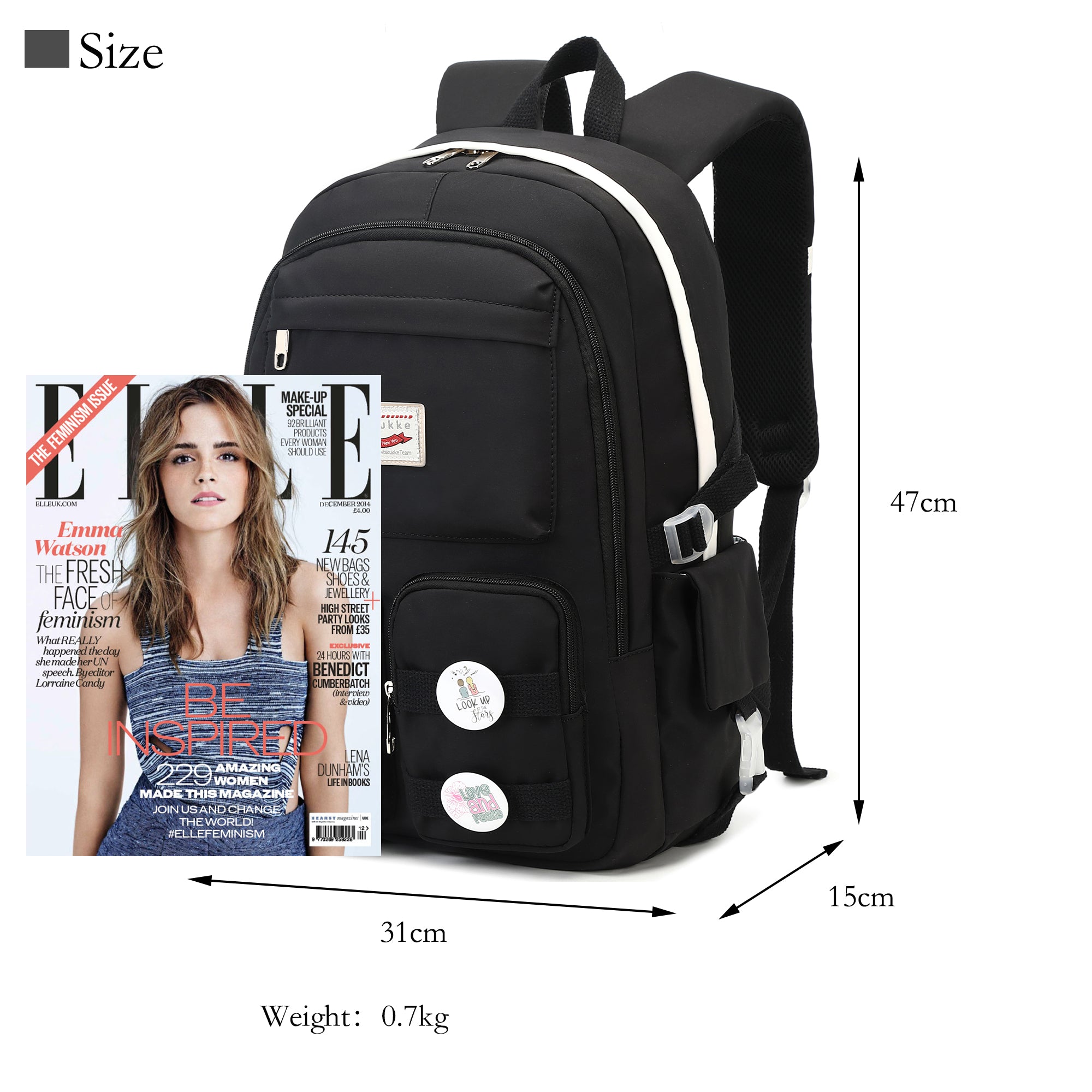 Large-capacity Schoolbag Cute Female High School Bag - Walmart.com