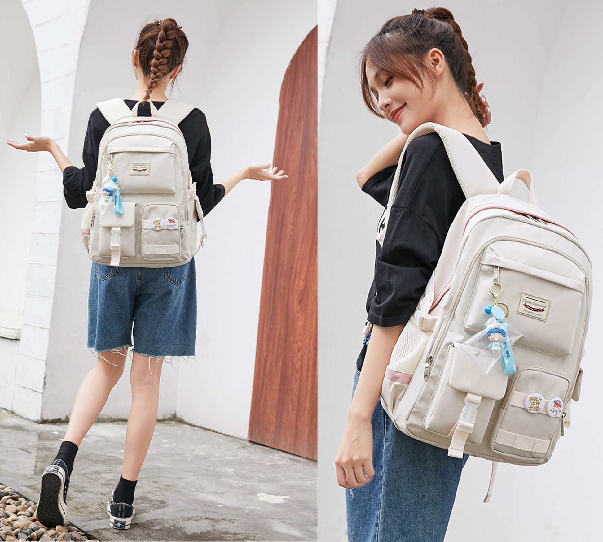 Makukke School Backpacks for Teen Girls - Laptop Backpacks 15.6 Inch  College Cute Bookbag Anti Theft Women Casual Daypack