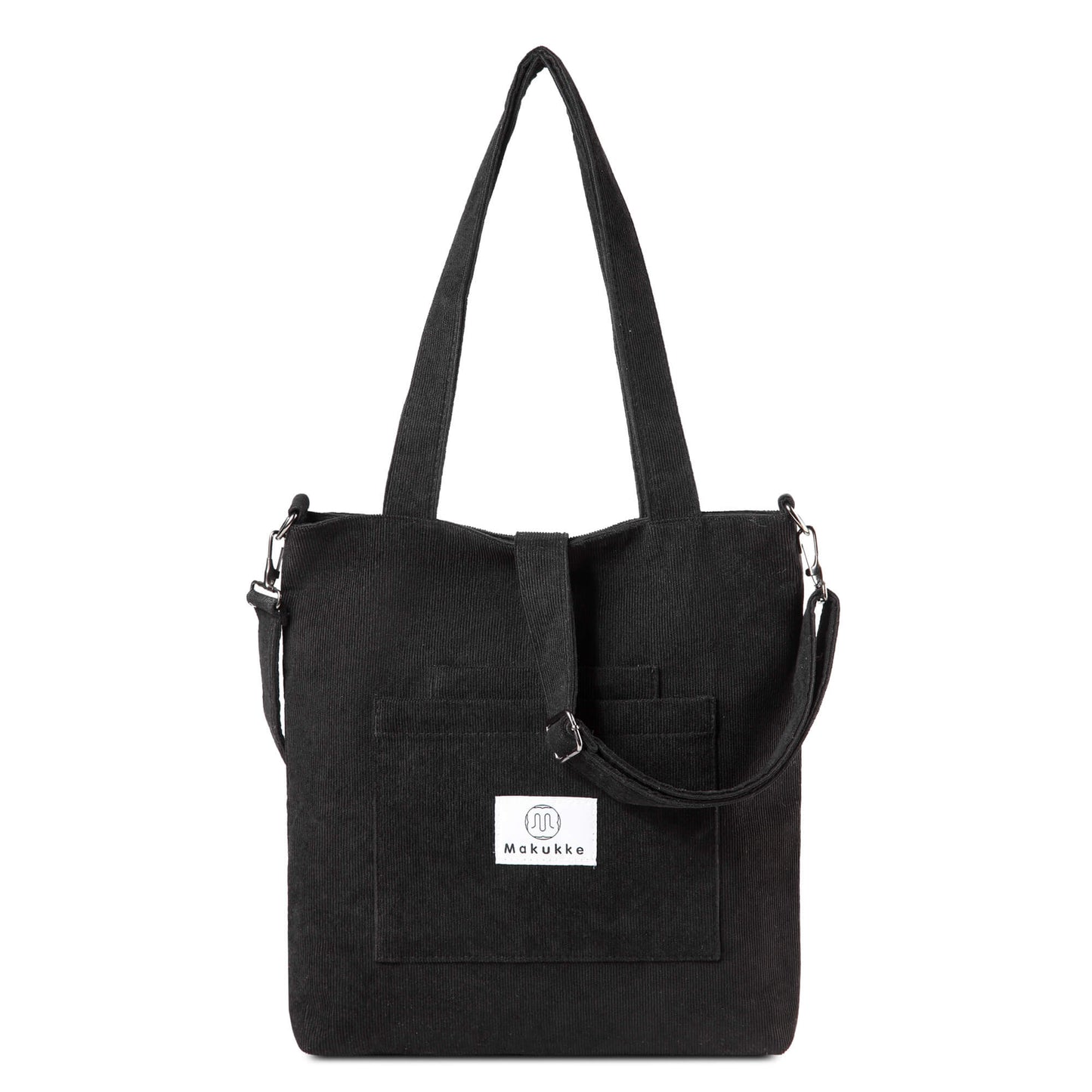 Makukke Corduroy Tote Bag with Zipper