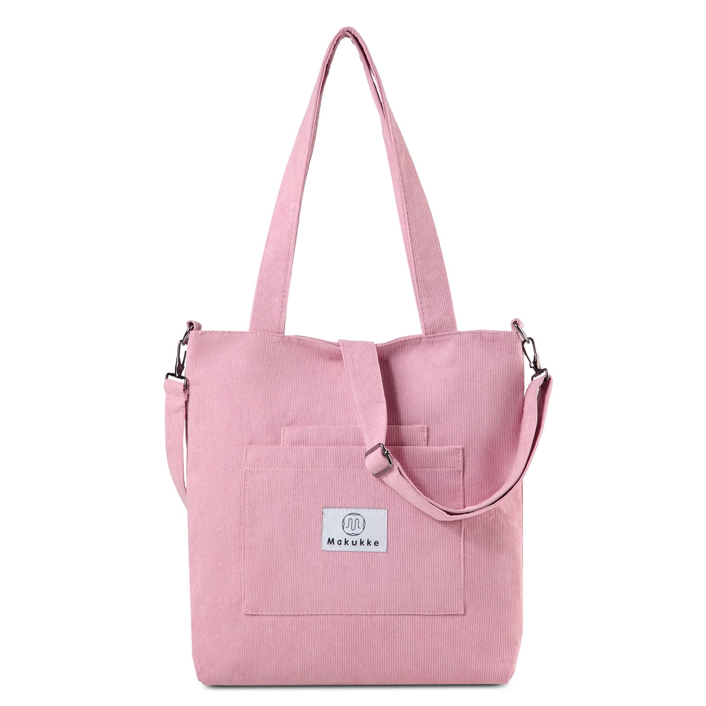 Makukke Corduroy Tote Bag with Zipper