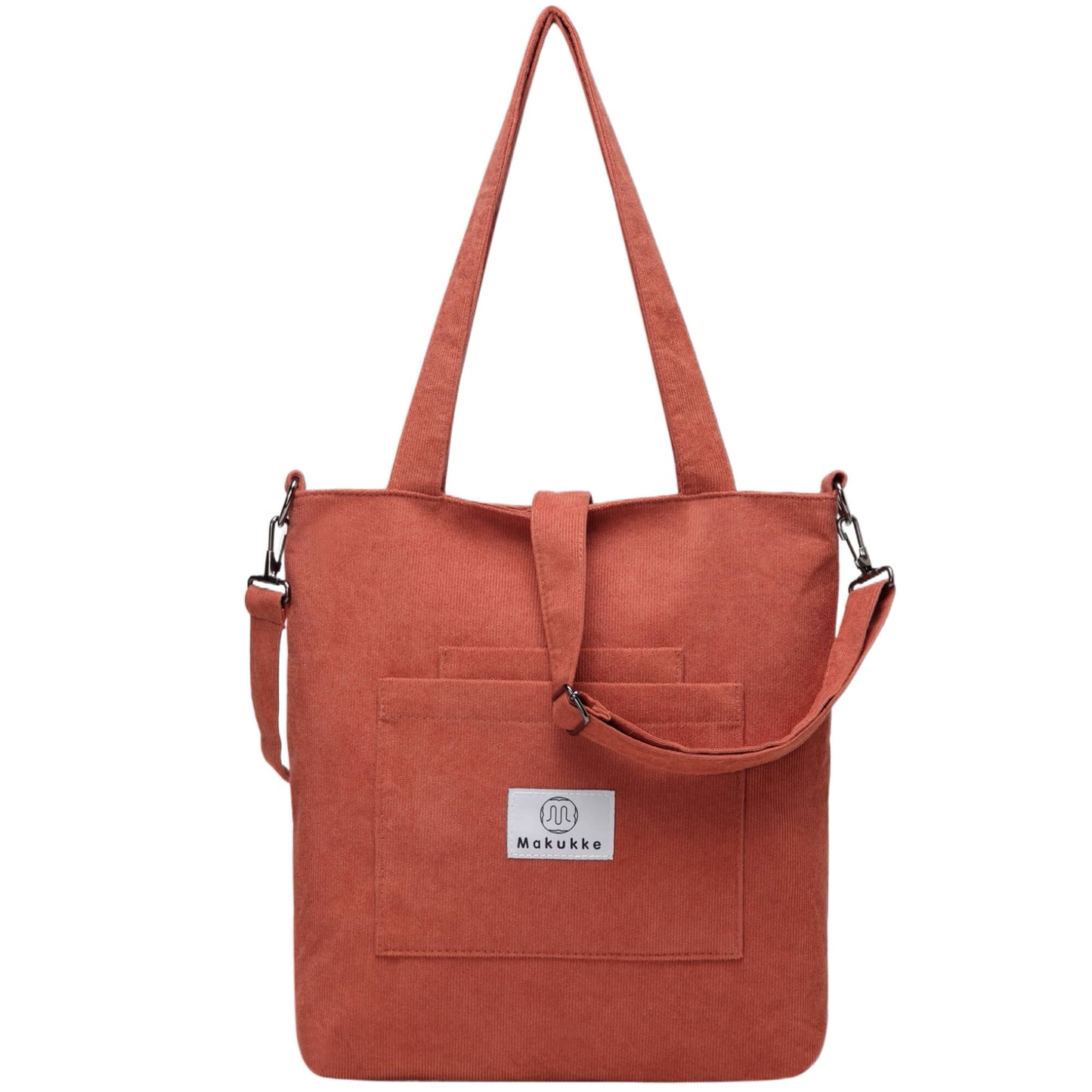 Makukke Corduroy Tote Bag with Zipper