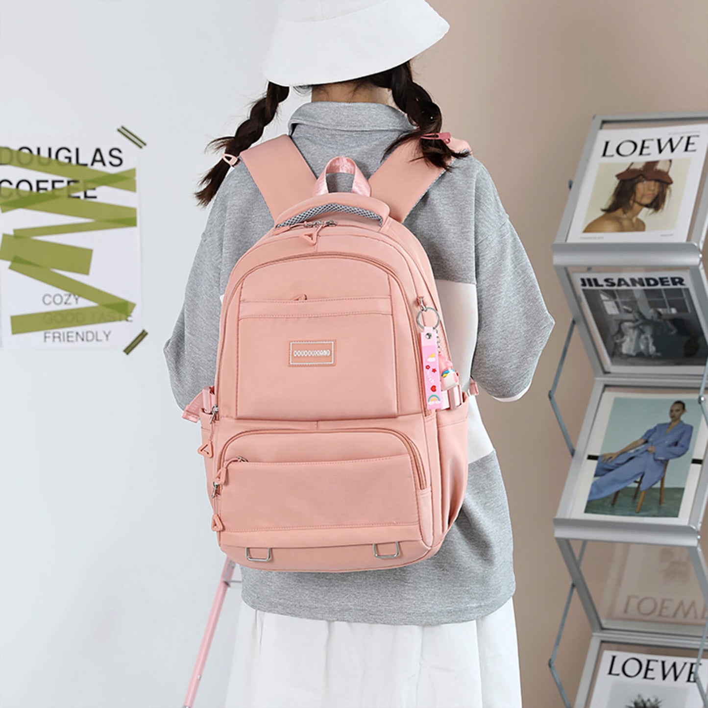 Makukke Girls Backpacks for School（Gift Pendant）
